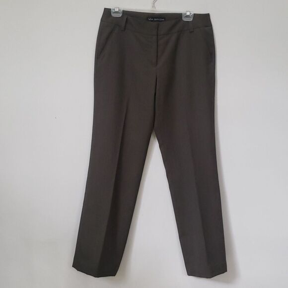 Via Spiga Pant Womens sz 10 Wool Blend Olive Trouser Fall Aesthetic - Picture 1 of 6